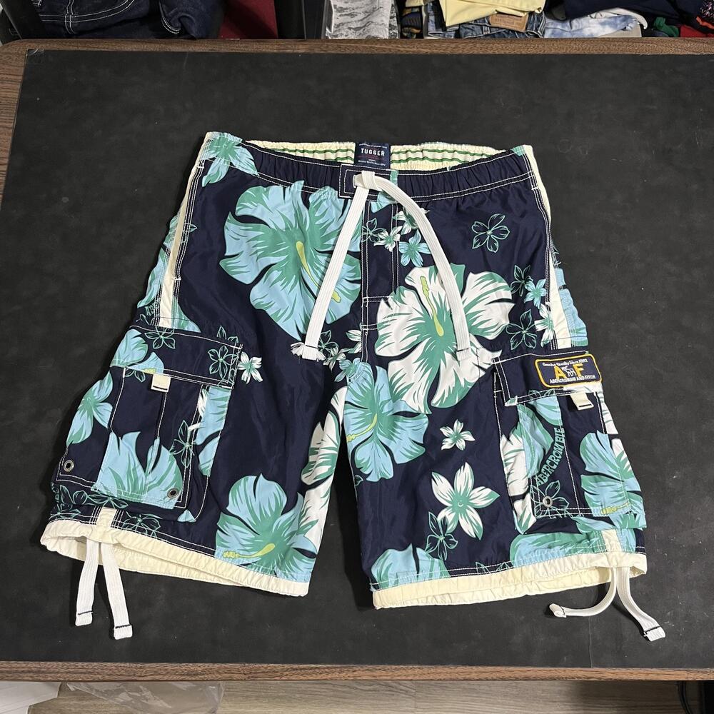 Abercrombie & Fitch Board Shorts VTG Floral Tugger Surf Swim Trunks Andy Irons